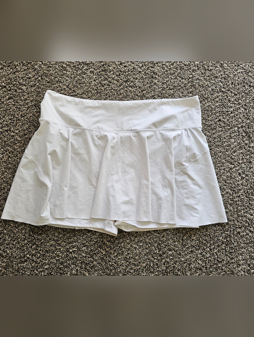 Athleta ACE Tennis Skort 13.5" White Pleated Skirt Size 3X